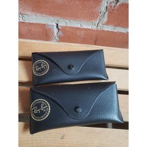 Lot X 2 Ray Ban Soft Sunglass Glasses Case Gold Logo